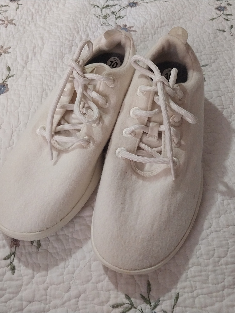 allbirds Women's Off-White Wool Runner-Up Sneakers Size 10